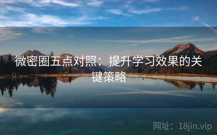 微密圈五点对照:提升学习效果的关键策略