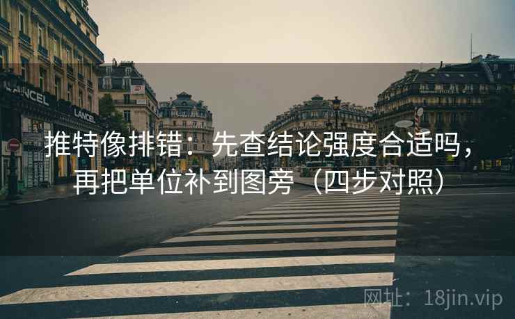 推特像排错：先查结论强度合适吗，再把单位补到图旁（四步对照）